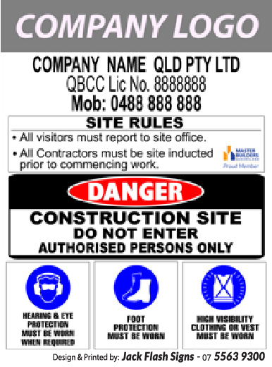 Construction Site Signs Jack Flash Signs